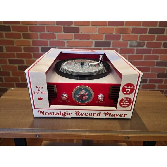 Mr. Christmas Other - New Retro Tabletop Classic Song Musical Vintage Record Player Christmas Decor
